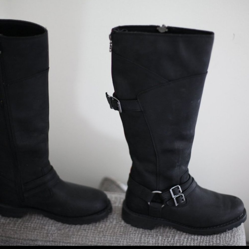 Harley-Davidson Women's Lomita 15.25-Inch Black Motorcycle Boots D84325 Size 8